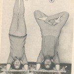Swamiji's students in one of the Yoga Postures(Sheershasana) at Malladihalli